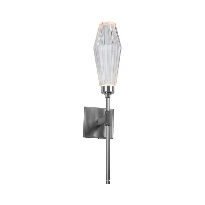 Aalto Belvedere LED Wall Light in Satin Nickel/Clear Glass (6.5-Inch).