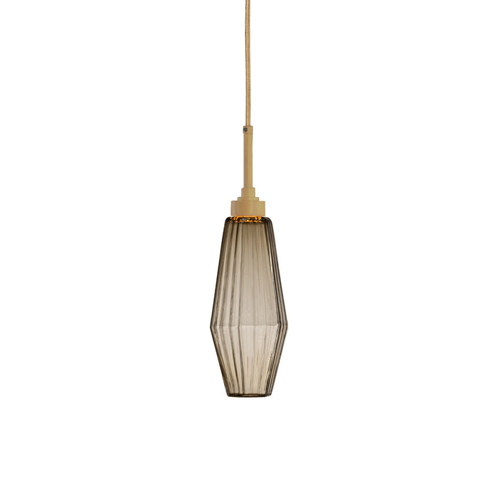 Aalto LED Pendant Light in Gilded Brass/Bronze Glass (17.2-Inch).