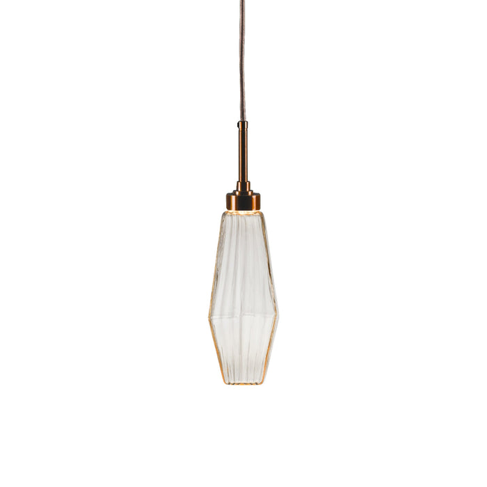Aalto LED Pendant Light in Oil Rubbed Bronze/Amber Glass (17.2-Inch).