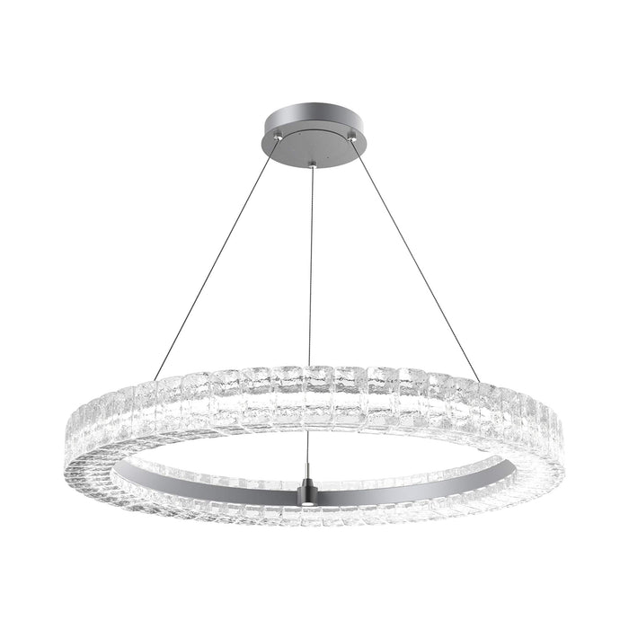 Asscher LED Chandelier in Classic Silver.