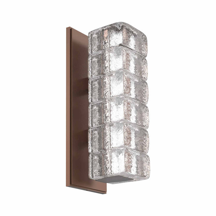 Asscher LED Wall Light in Burnished Bronze.