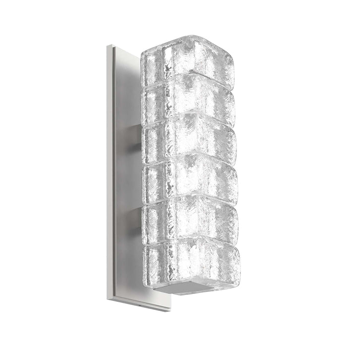 Asscher LED Wall Light in Metallic Beige Silver.