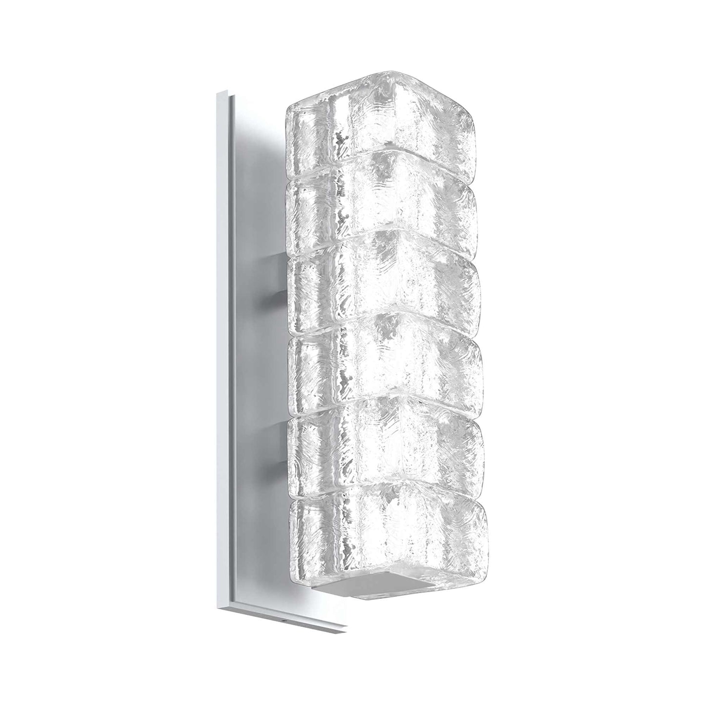 Asscher LED Wall Light in Classic Silver.