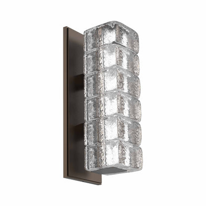Asscher LED Wall Light in Flat Bronze.