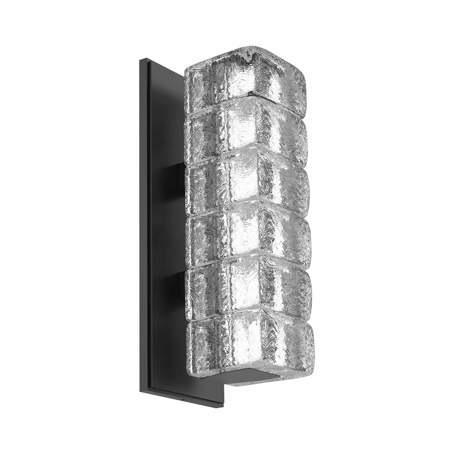 Asscher LED Wall Light in Matte Black.