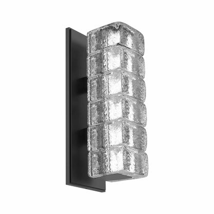 Asscher LED Wall Light in Matte Black.