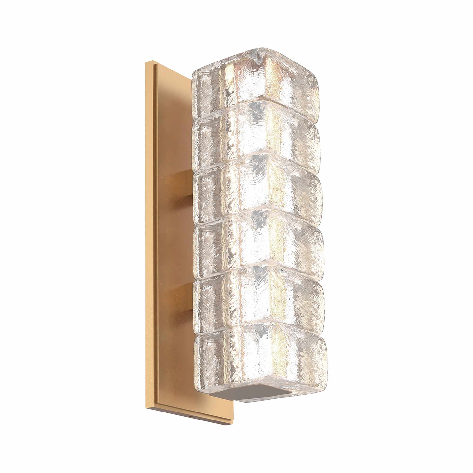 Asscher LED Wall Light in Novel Brass.