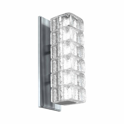 Asscher LED Wall Light in Satin Nickel.