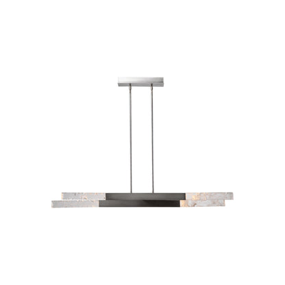 Axis LED Linear Pendant Light in Gunmetal.