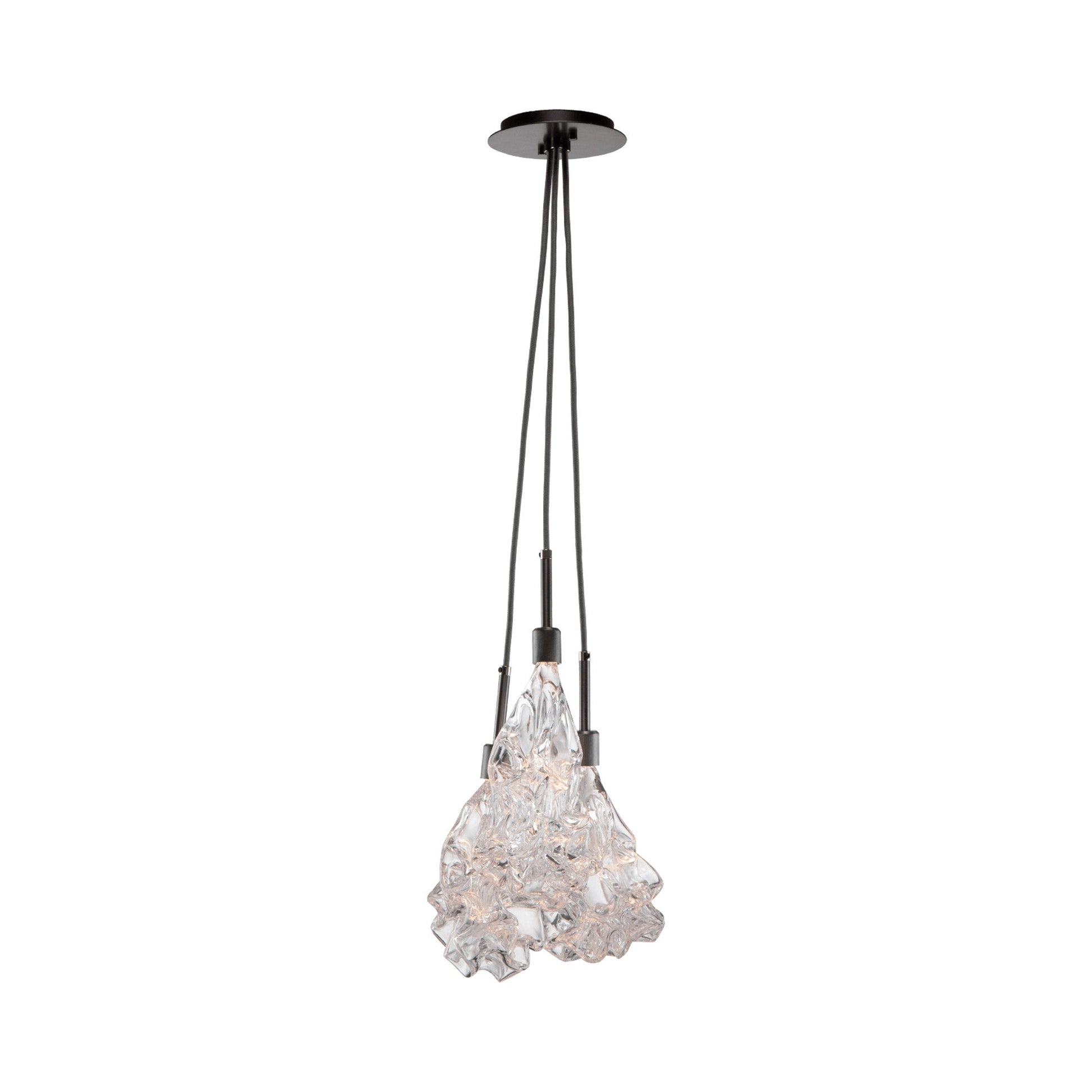 Blossom Cluster LED Pendant Light in Matte Black (6-Light).