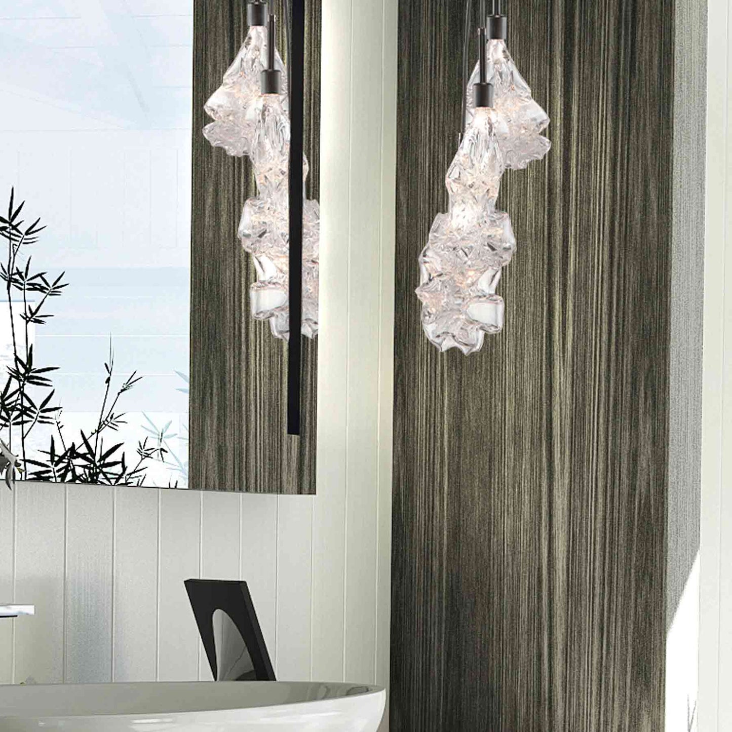 Blossom Cluster LED Pendant Light in bathroom.