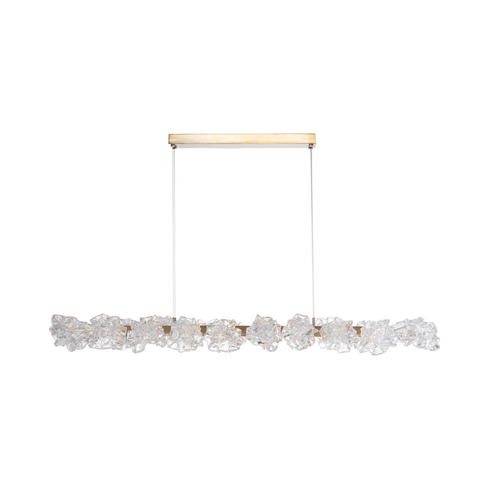 Blossom LED Linear Pendant Light in Heritage Brass (60-Inch).