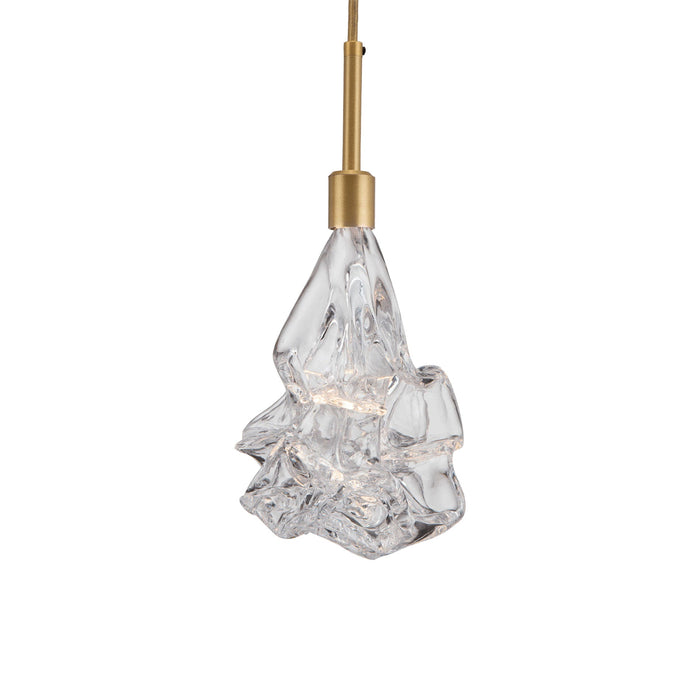 Blossom LED Pendant Light in Gilded Brass.