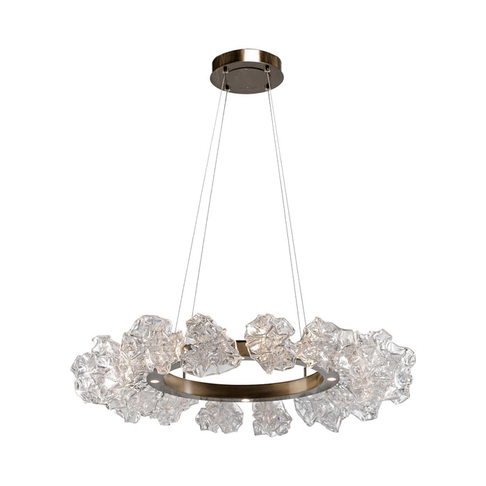 Blossom Ring LED Chandelier in Heritage Brass (36-Inch).