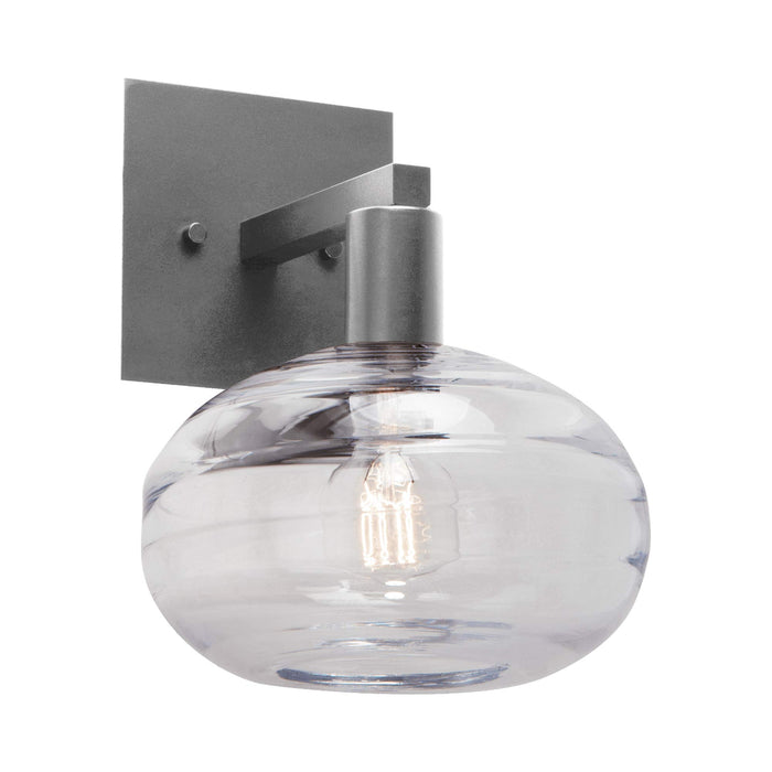 Coppa Wall Light in Metallic Beige Silver/Clear Glass.