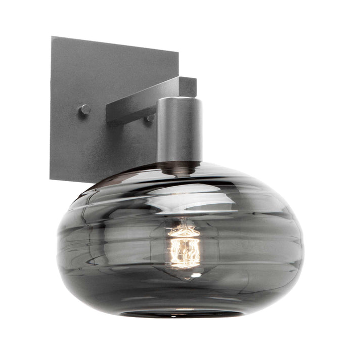 Coppa Wall Light in Metallic Beige Silver/Smoke Glass.