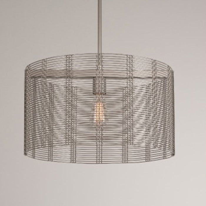 Downtown Mesh Drum Exposed Bulbs Pendant Light in Detail.