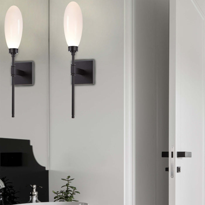 Fiori LED Wall Light in bathroom.