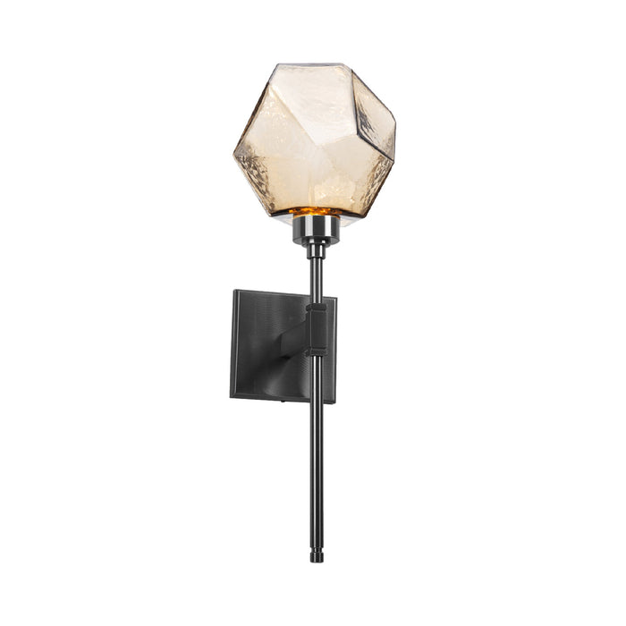 Gem Belvedere LED Wall Light in Gunmetal/Bronze Glass.