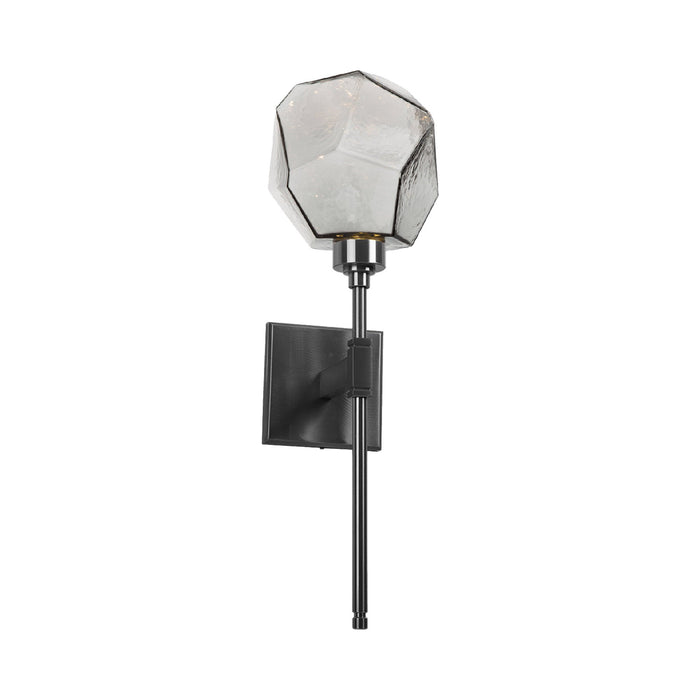 Gem Belvedere LED Wall Light in Gunmetal/Smoke Glass.