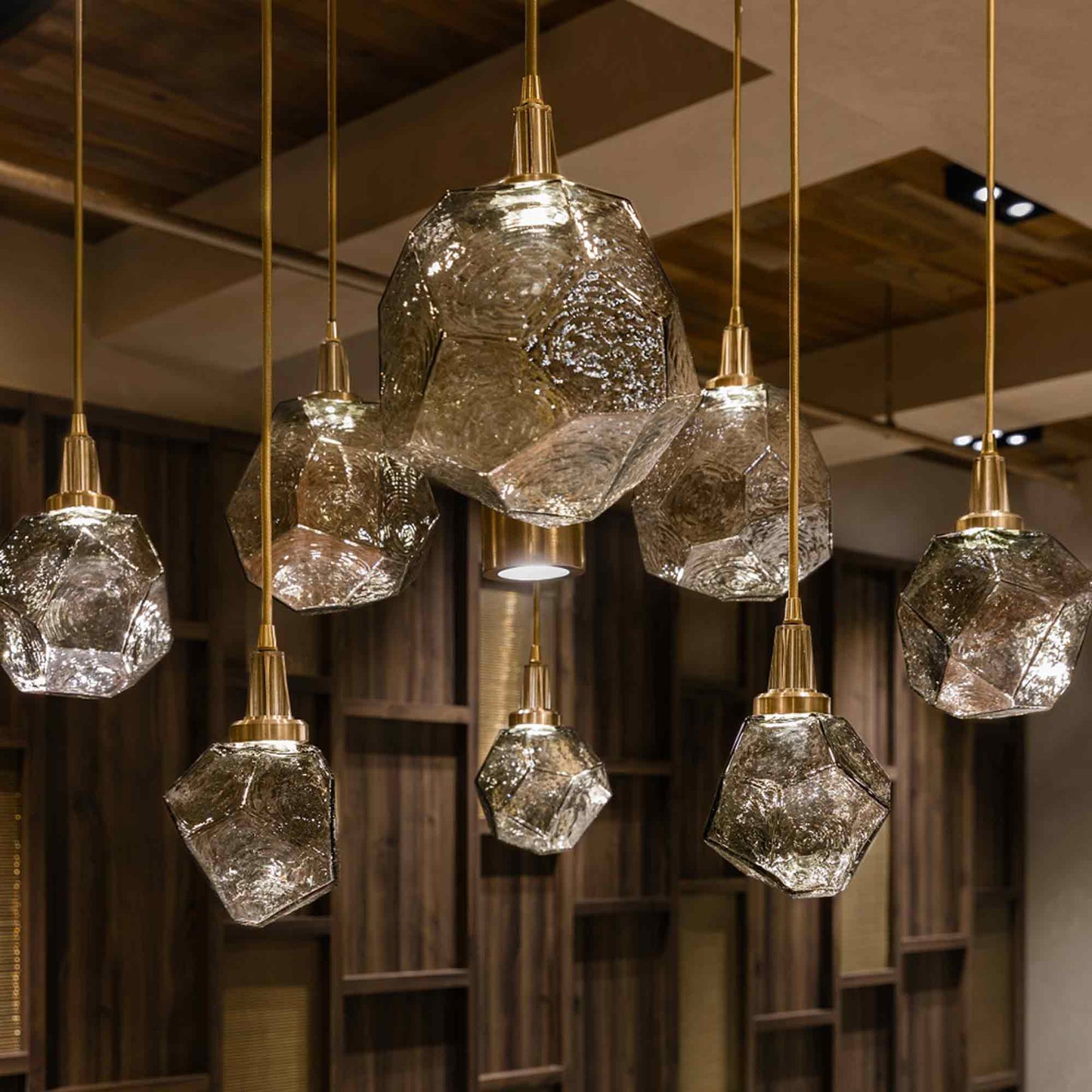 Gem Round LED Multi Light Pendant Light in Detail.