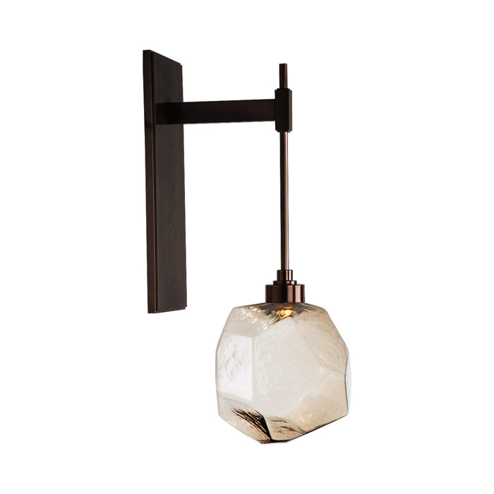 Gem Tempo LED Wall Light in Oil Rubbed Bronze/Bronze Glass.