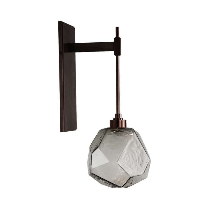 Gem Tempo LED Wall Light in Oil Rubbed Bronze/Smoke Glass.