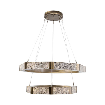 Glacier Double Tier LED Chandelier in Detail.