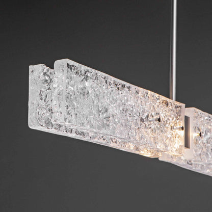 Glacier LED Linear Pendant Light in Detail.