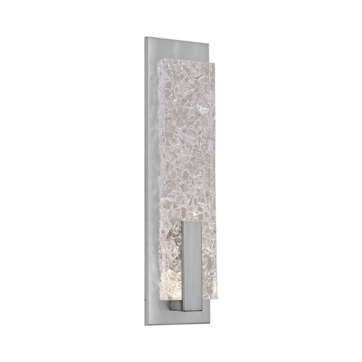 Glacier LED Wall Light in Metallic Beige Silver.