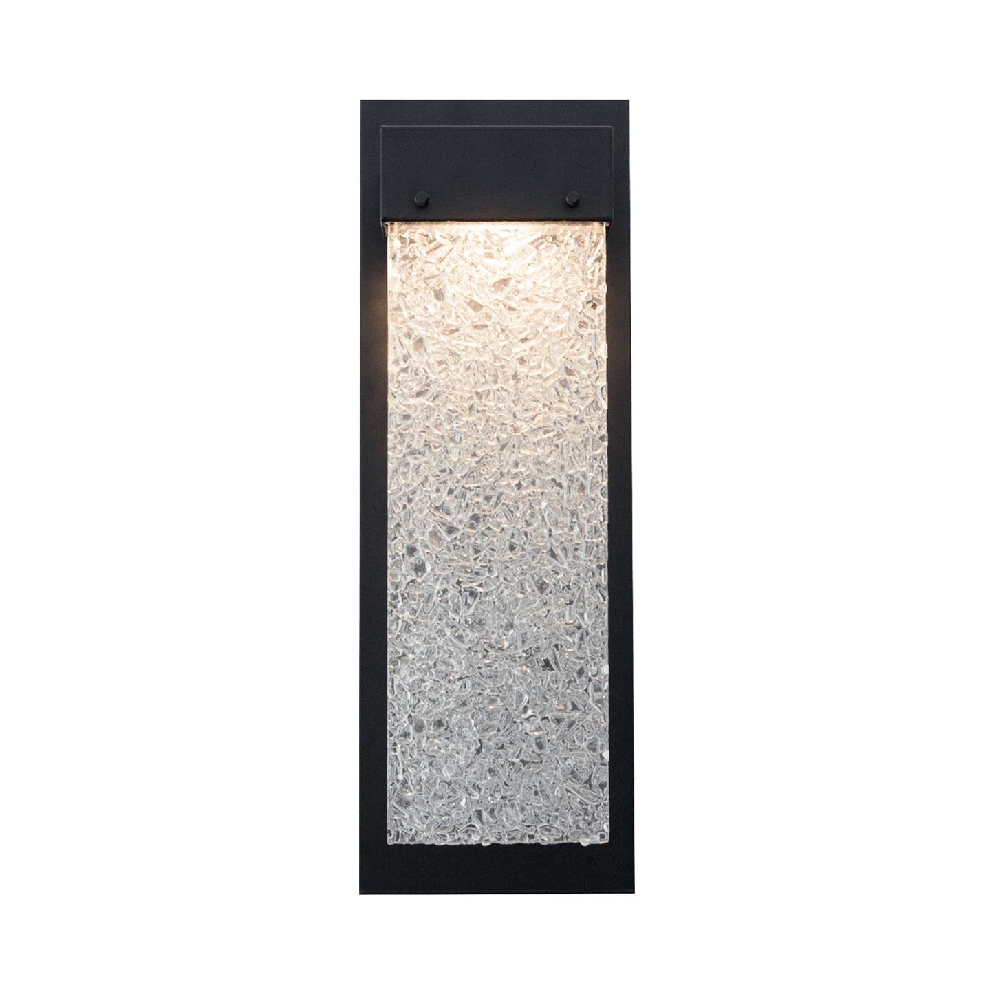 Parallel LED Wall Light in Matte Black/Clear Rimelight.