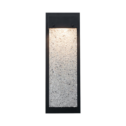 Parallel LED Wall Light in Matte Black/Clear Rimelight.