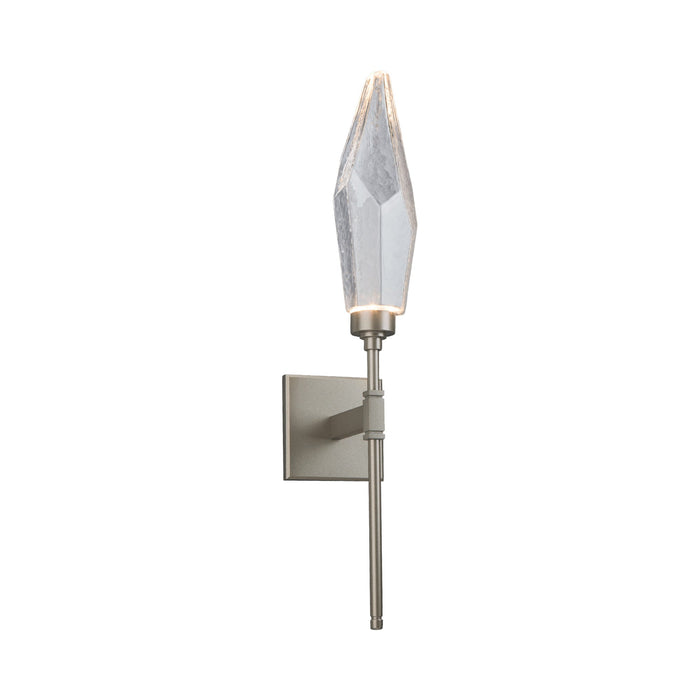 Rock Crystal Indoor Belvedere ADA LED Wall Light in Metallic Beige Silver/Chilled - Clear.
