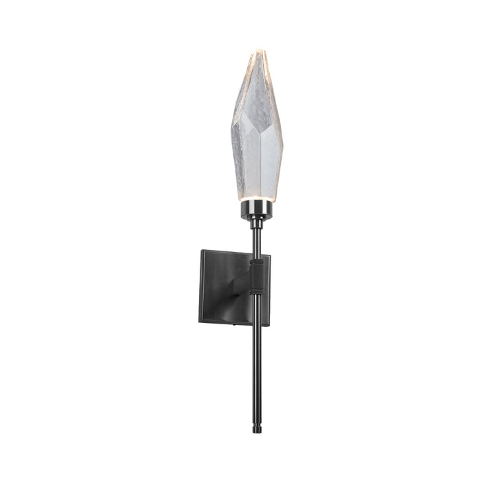Rock Crystal Indoor Belvedere ADA LED Wall Light in Gunmetal/Chilled - Clear.