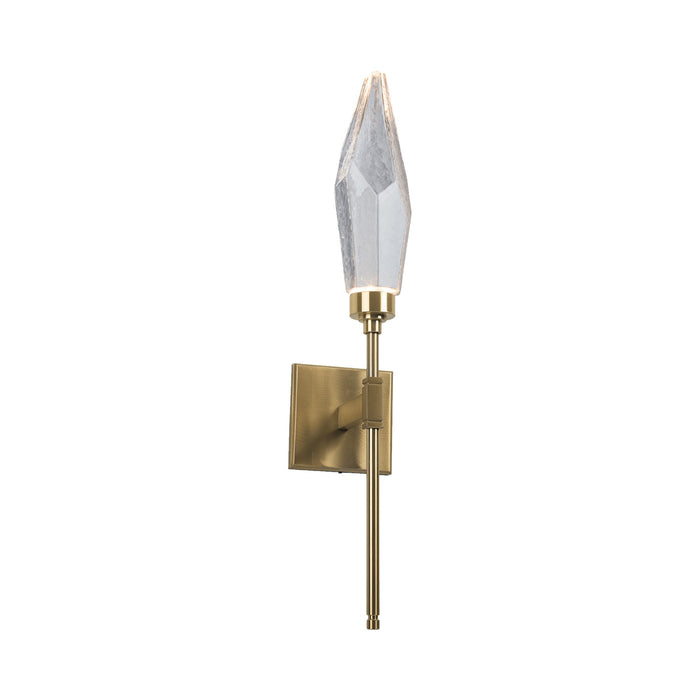 Rock Crystal Indoor Belvedere ADA LED Wall Light in Heritage Brass/Chilled - Clear.