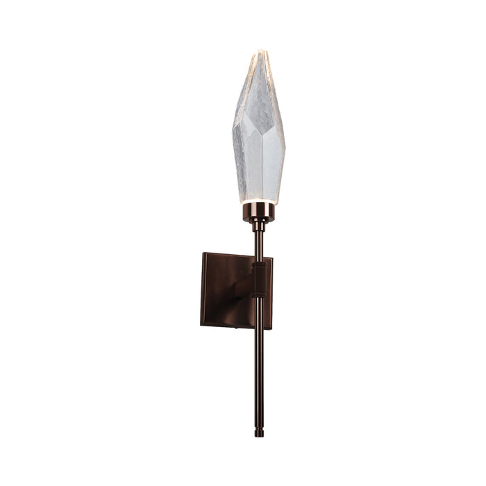 Rock Crystal Indoor Belvedere ADA LED Wall Light in Oil Rubbed Bronze/Chilled - Clear.