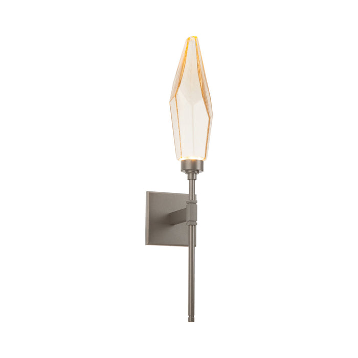 Rock Crystal Indoor Belvedere LED Wall Light in Metallic Beige Silver/Chilled - Amber.