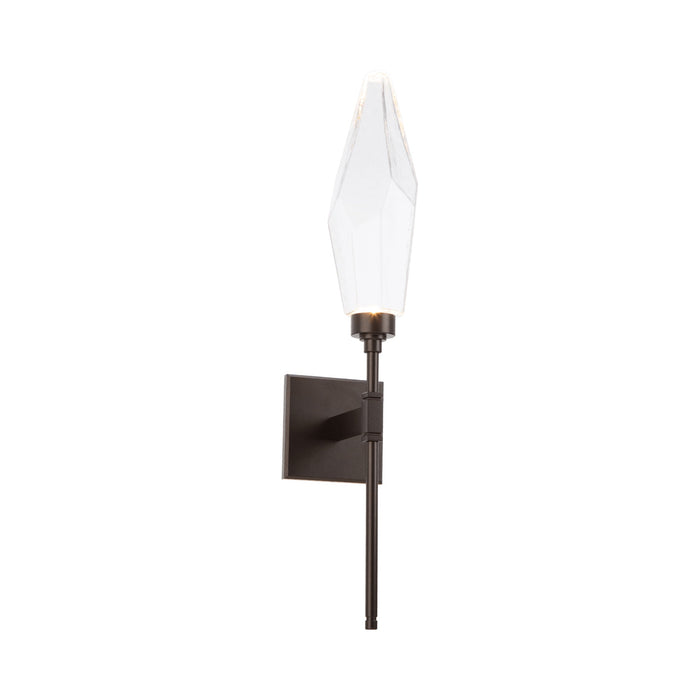 Rock Crystal Indoor Belvedere LED Wall Light in Flat Bronze/Chilled - Clear.