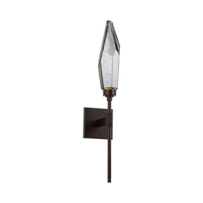 Rock Crystal Indoor Belvedere LED Wall Light in Flat Bronze/Chilled - Smoke.