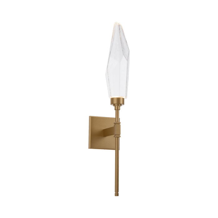 Rock Crystal Indoor Belvedere LED Wall Light in Gilded Brass/Chilled - Clear.