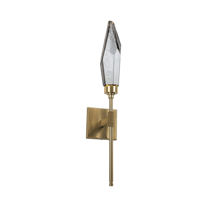 Rock Crystal Indoor Belvedere LED Wall Light in Heritage Brass/Chilled - Smoke.