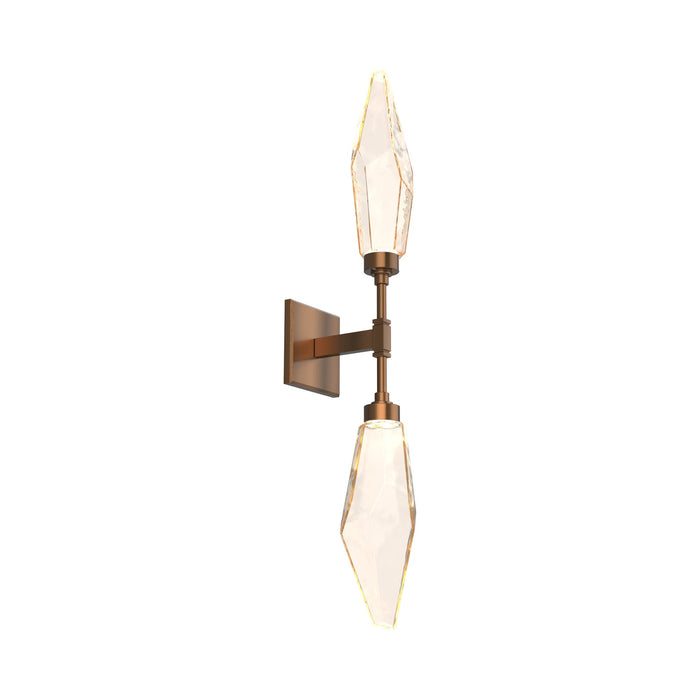 Rock Crystal LED Double Wall Light in Oil Rubbed Bronze/Chilled - Amber.