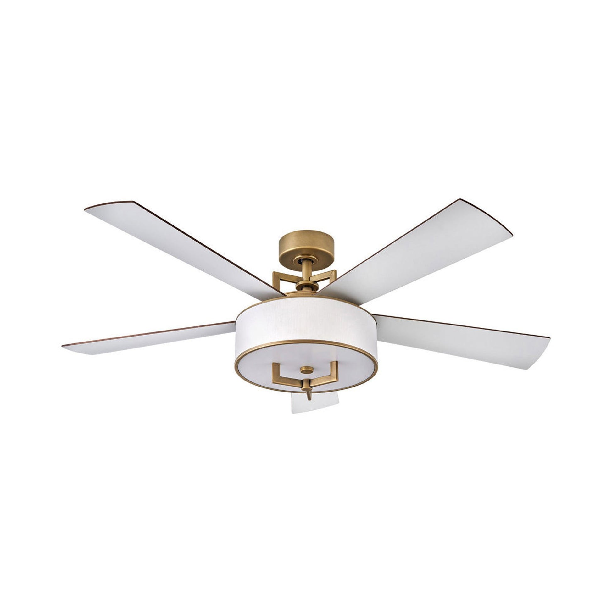 Hampton LED Ceiling Fan in Heritage Brass.