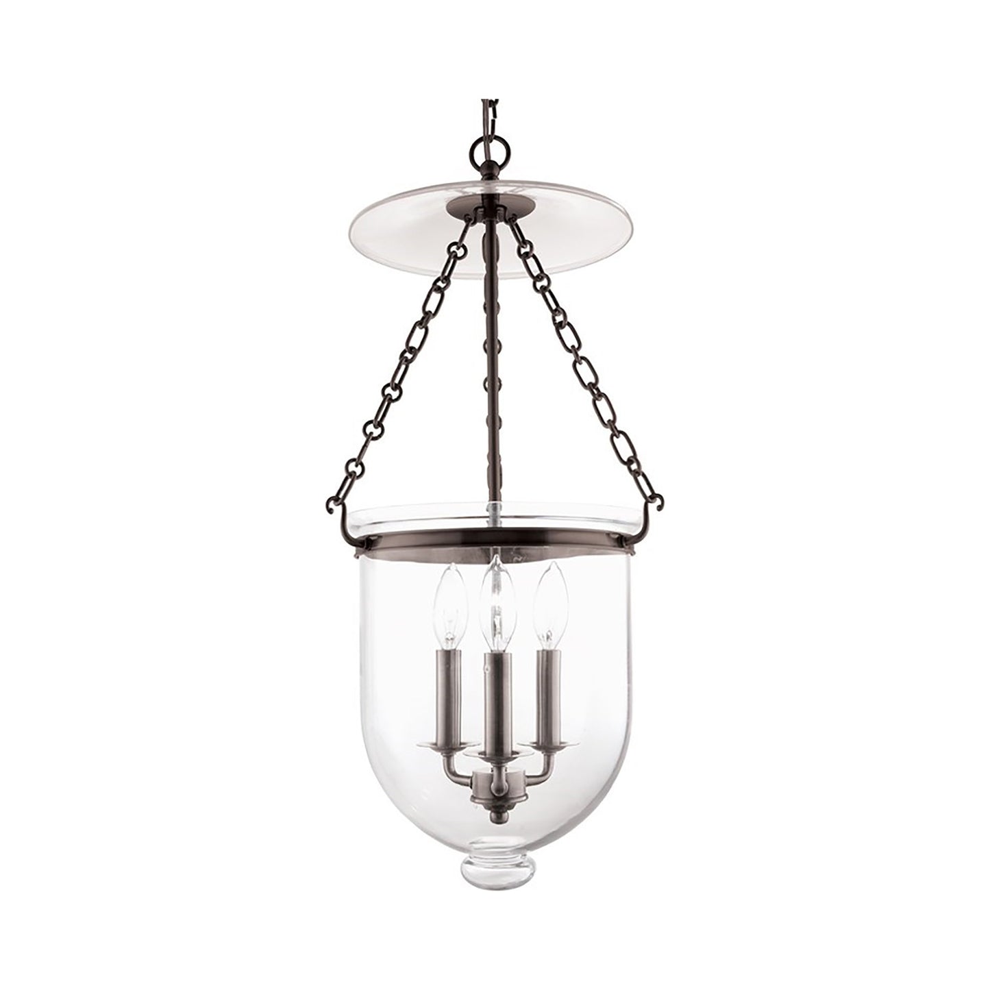 Hampton Pendant Light in Medium/Old Bronze/Clear.