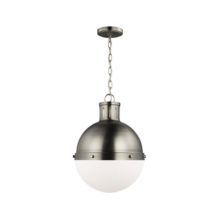 Hanks Pendant Light in Small/Antique Brushed Nickel.