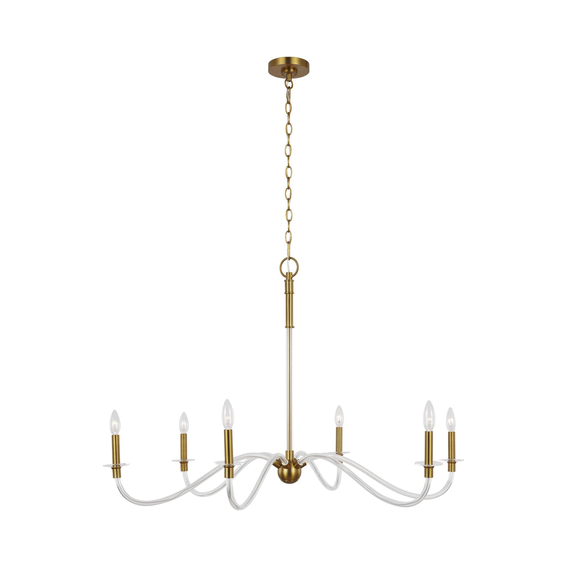 Hanover Chandelier in 6-Light/Burnished Brass.
