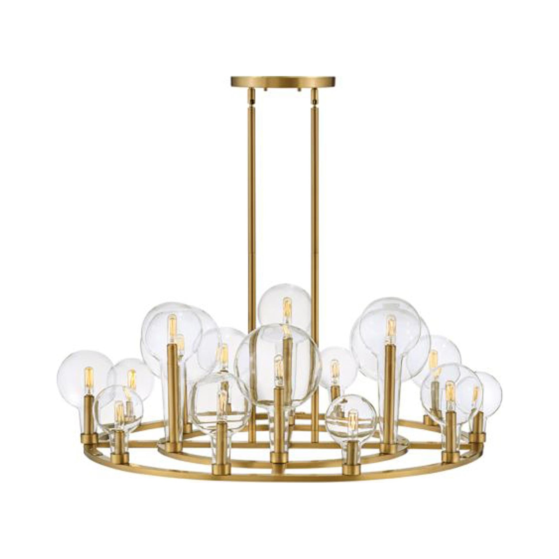 Alchemy Chandelier Light in Lacquered Brass (16-Light).