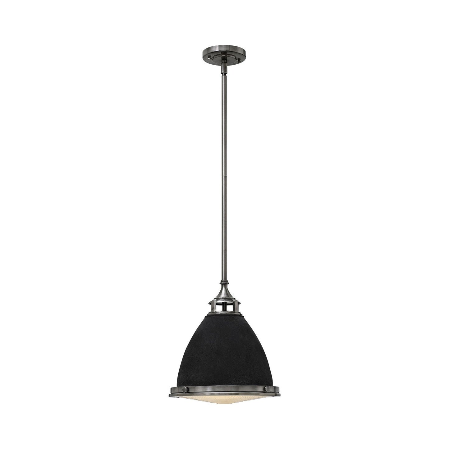 Amelia Mini Pendant Light in Medium/Aged Zinc.