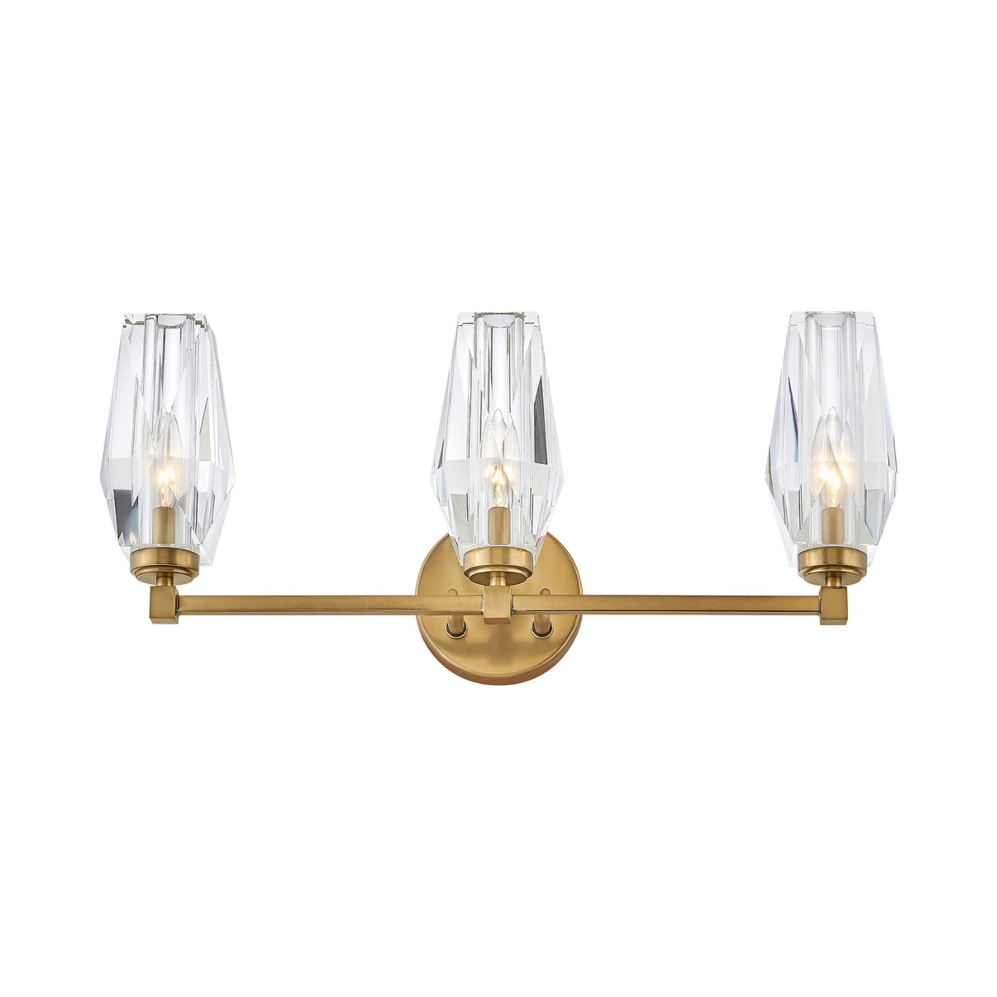 Ana Vanity Wall Light in Heritage Brass (3-Light).