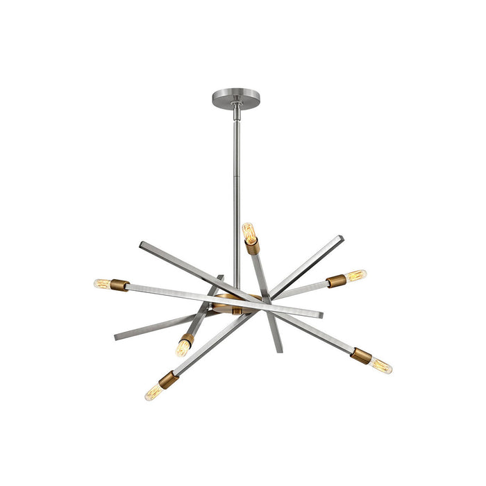 Archer Pendant Light in Small/Brushed Nickel.